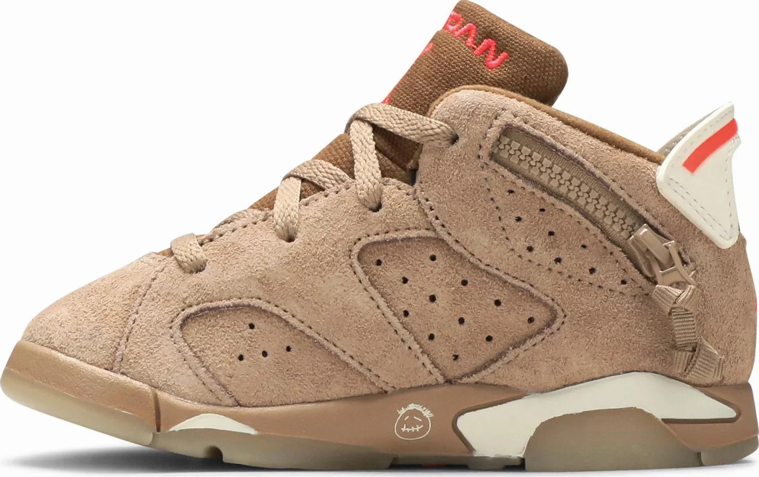 Nike Jordan 6 Retro Travis Scott British Khaki Kids (TD) DH0692-200 Air Jordan 6 heritage-style sneakers