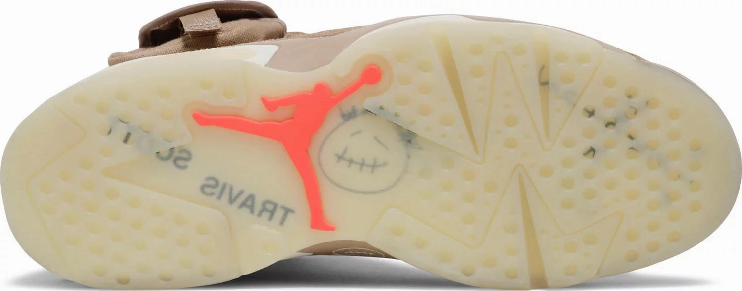 Nike Jordan 6 Retro x Travis Scott British Khaki 2021 (DH0690-200) Men Size 6-13 Original cut sneaker style