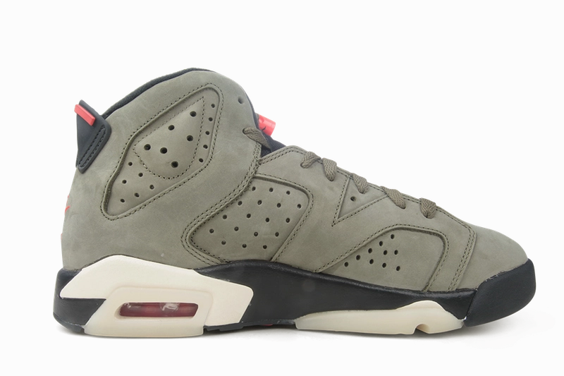 nike Jordan 6 Retro x Travis Scott GS (CN1085-200) Youth Size 4Y-7Y Original cut sneaker style