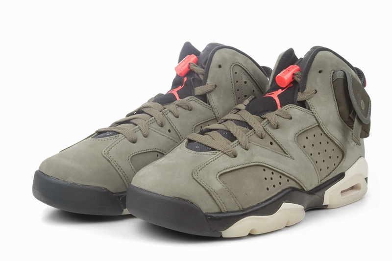 nike Jordan 6 Retro x Travis Scott GS (CN1085-200) Youth Size 4Y-7Y Original cut sneaker style