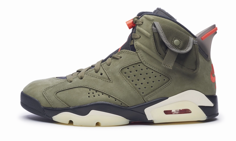 Nike Jordan 6 Retro x Travis Scott OIive Green (CN1084-200) Men Size 8-13 Air Jordan 6 heritage-style sneakers