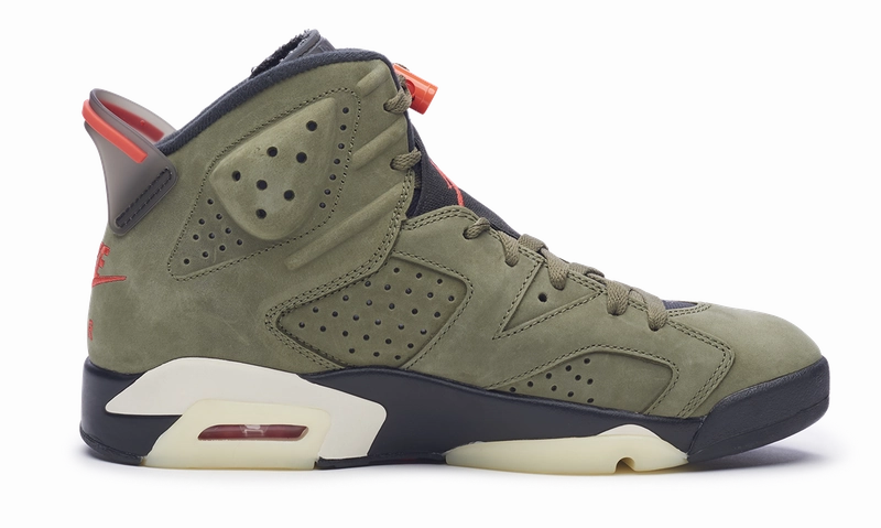 Nike Jordan 6 Retro x Travis Scott OIive Green (CN1084-200) Men Size 8-13 Original cut sneaker style