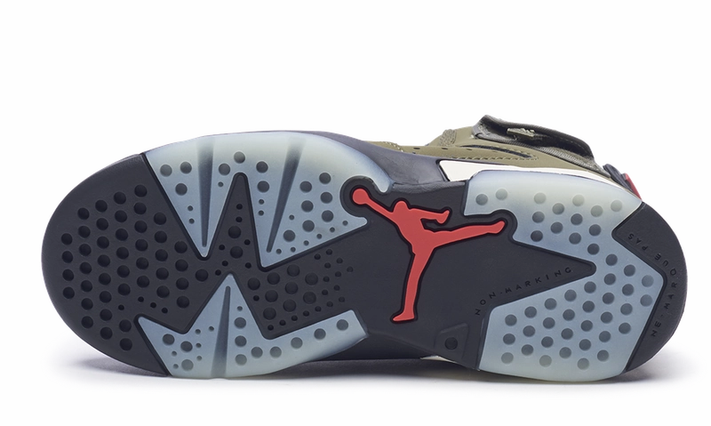 Nike Jordan 6 Retro x Travis Scott PS (CQ3565-200) Preschool Size 11C-3Y Original cut sneaker style