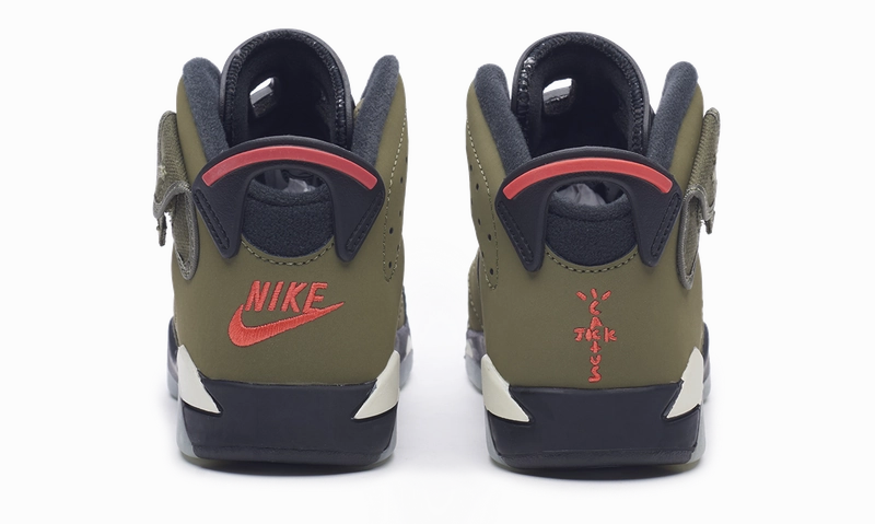 Nike Jordan 6 Retro x Travis Scott PS (CQ3565-200) Preschool Size 11C-3Y Original cut sneaker style