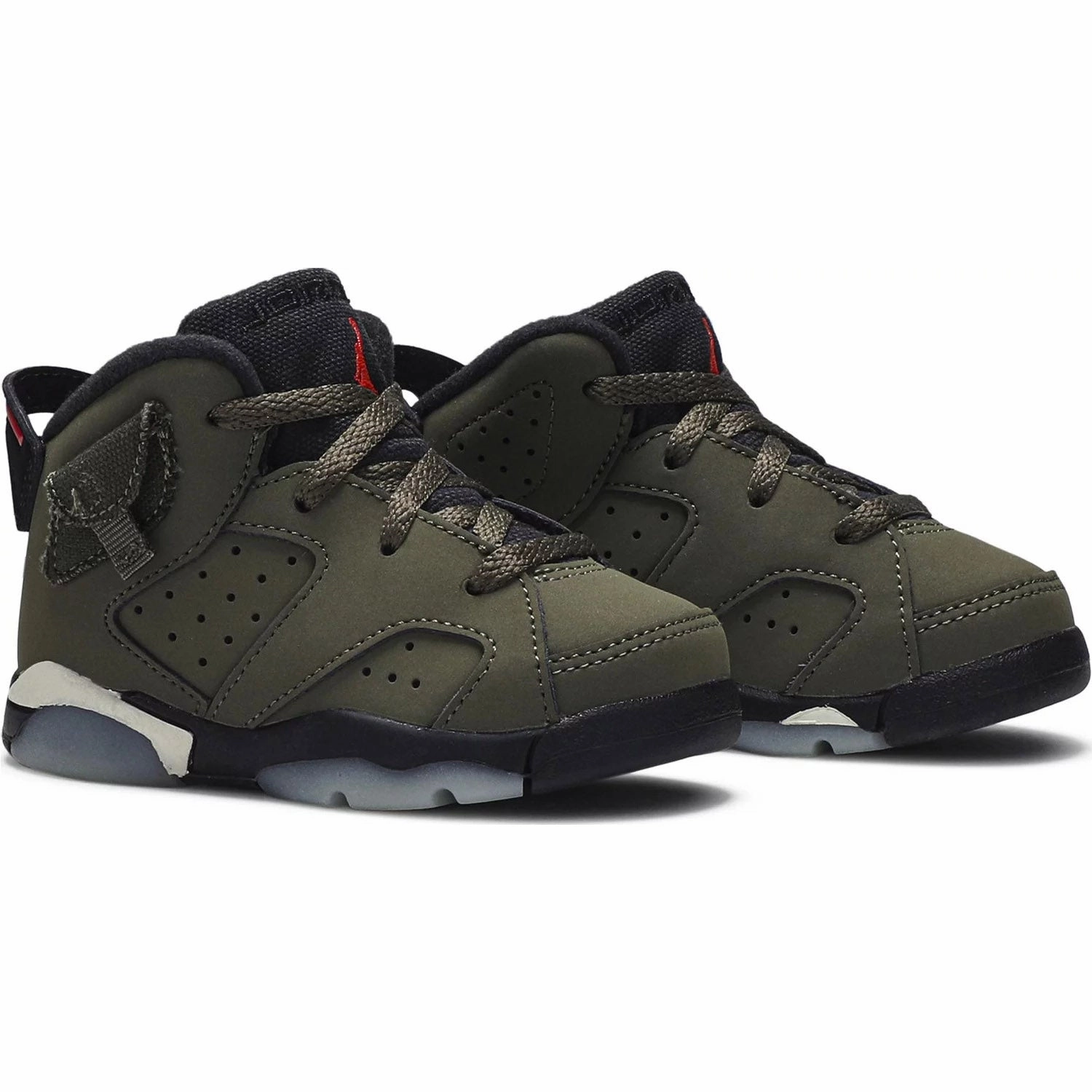 Nike Jordan 6 Retro x Travis Scott TD (CQ3567-200) Toddler Infant Size 7C-10C Original cut sneaker style