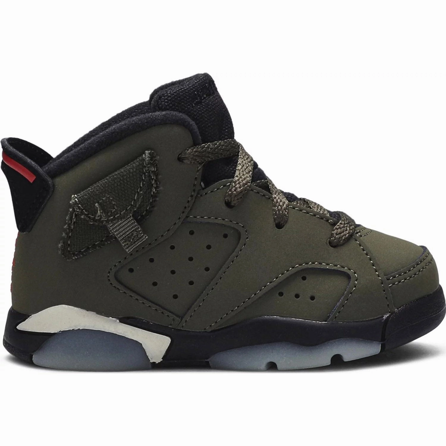 Nike Jordan 6 Retro x Travis Scott TD (CQ3567-200) Toddler Infant Size 7C-10C Original cut sneaker style