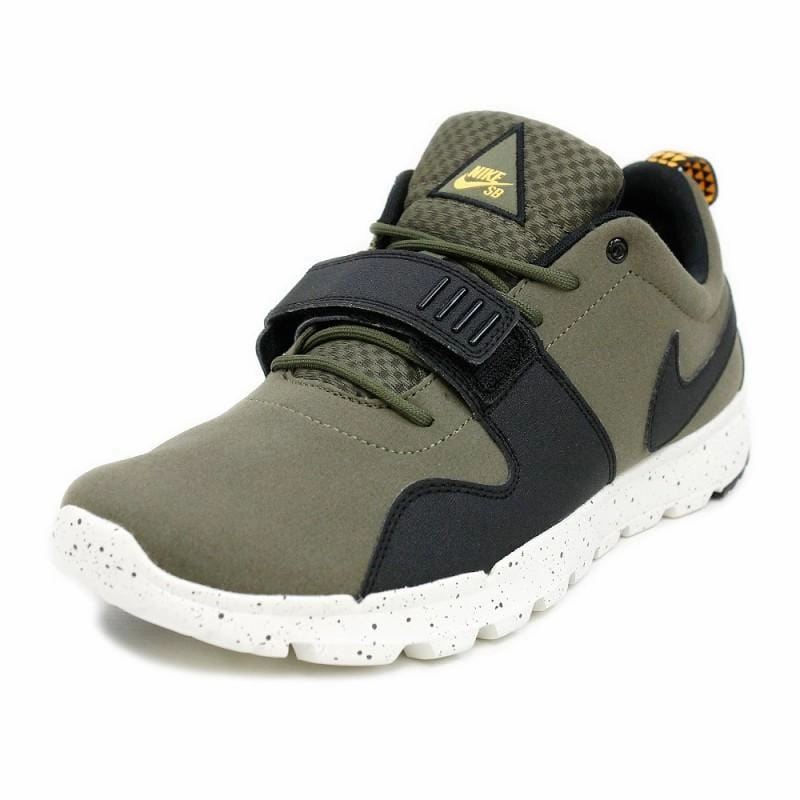 Nike SB Trainerendor Medium Olive - Black - Orange Nike SB skateboarding shoes
