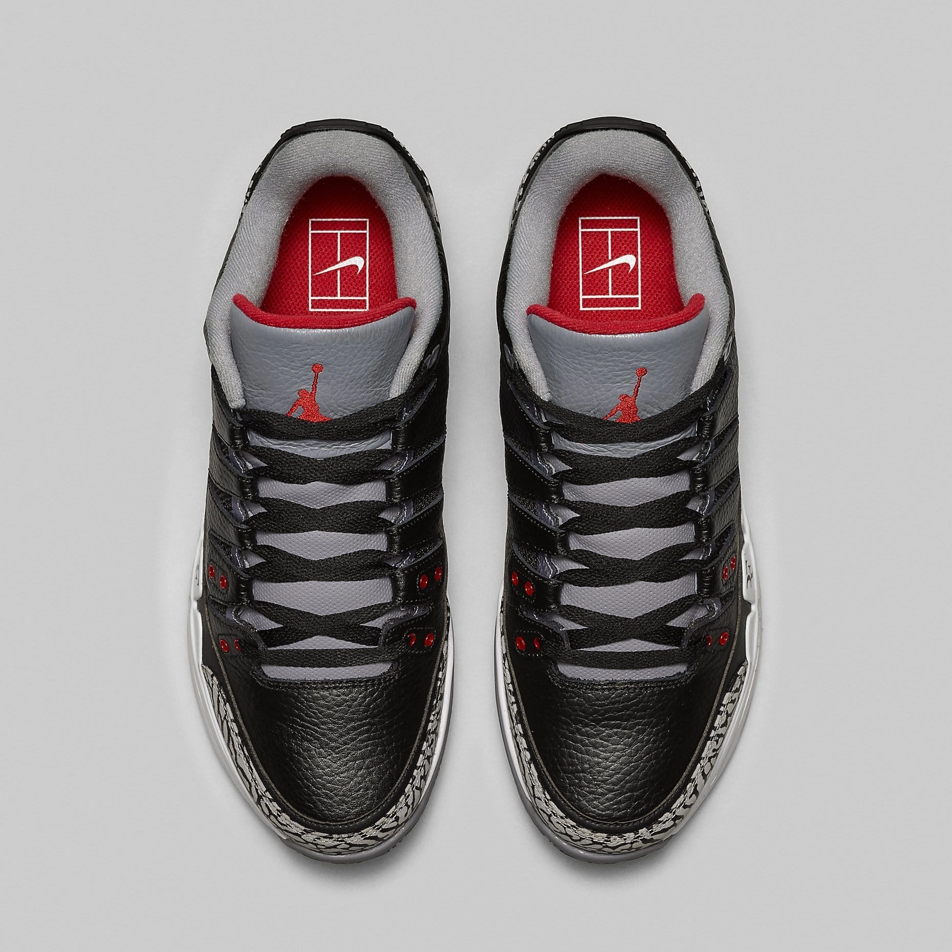 Nike Zoom Vapor Air Jordan 3 "Black-Cement" All-day support retro kicks