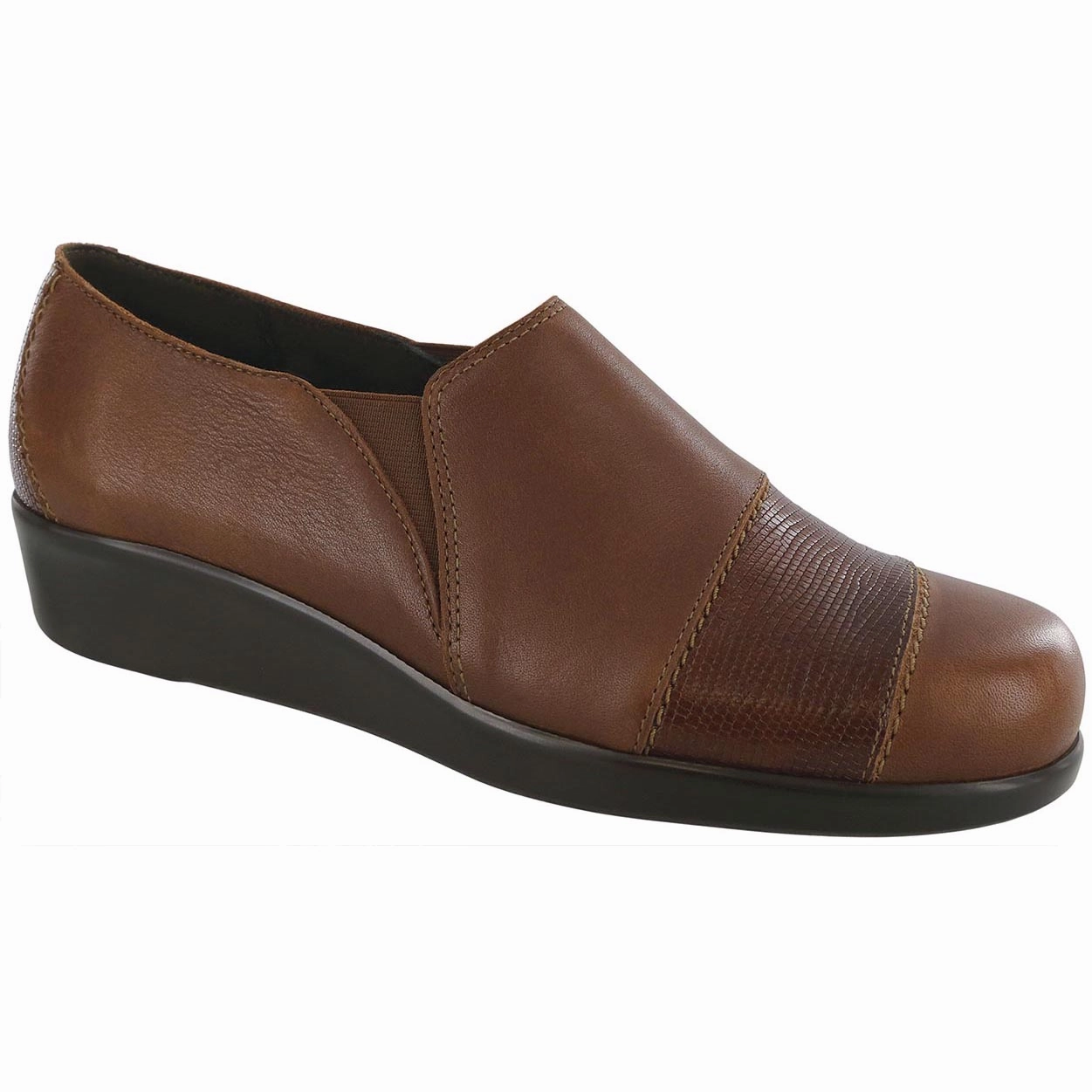 Nora - Auburn Lizard SAS comfort walking shoes with supportive build