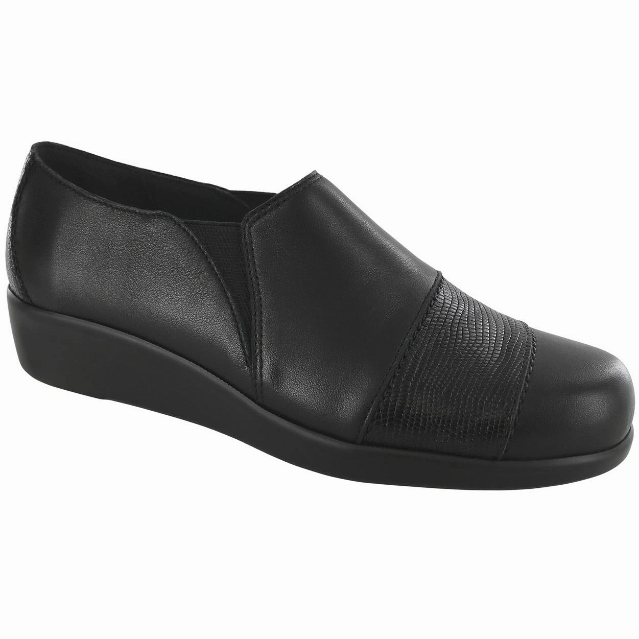 Nora - Black SAS comfort walking shoes with supportive build