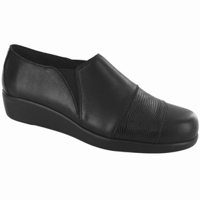 Nora - Black SAS comfort walking shoes with supportive build