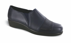 Nora - Navy SAS comfort walking shoes with supportive build