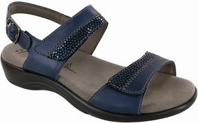 Nudu - Navy SAS comfort walking shoes with supportive build