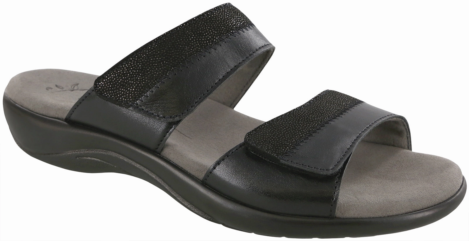 Nudu Slide - Midnight SAS comfort walking shoes with supportive build