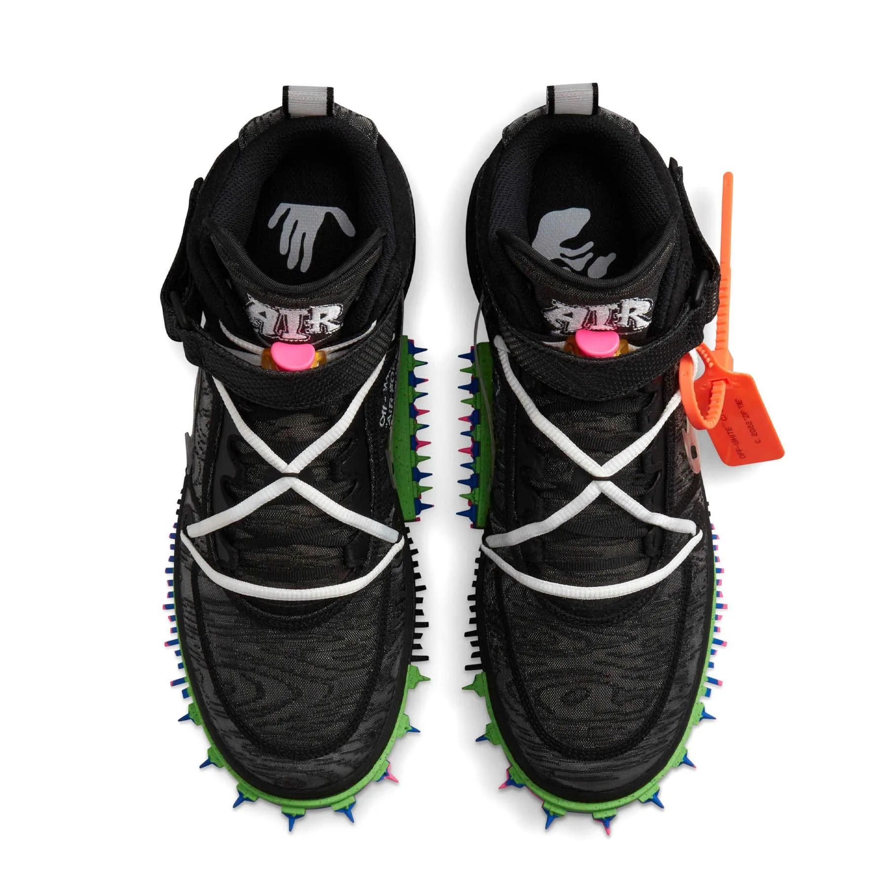 Off-White x Nike Air Force 1 Mid 'Black' X Sacai series