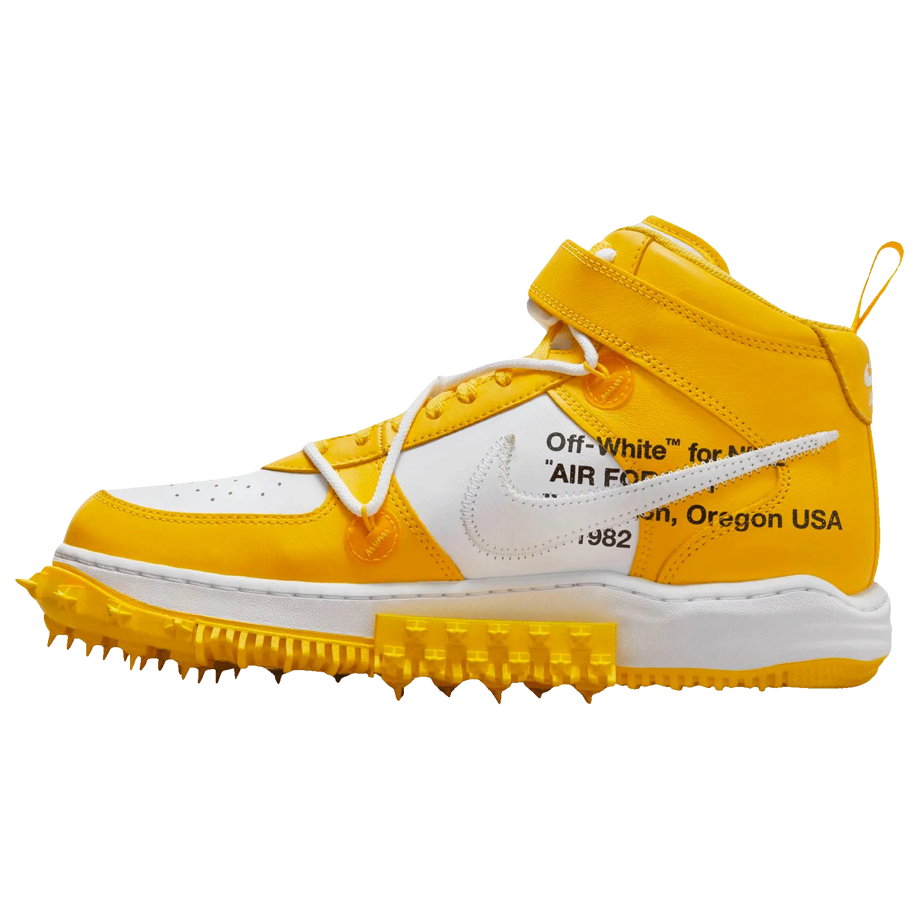 Off-White x Nike Air Force 1 Mid 'Varsity Maize' X Sacai series