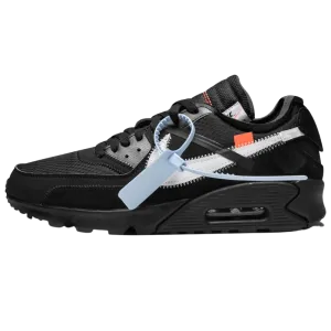 Off-White x Nike Air Max 90 Black Nike Air Max lifestyle sneakers with sport details