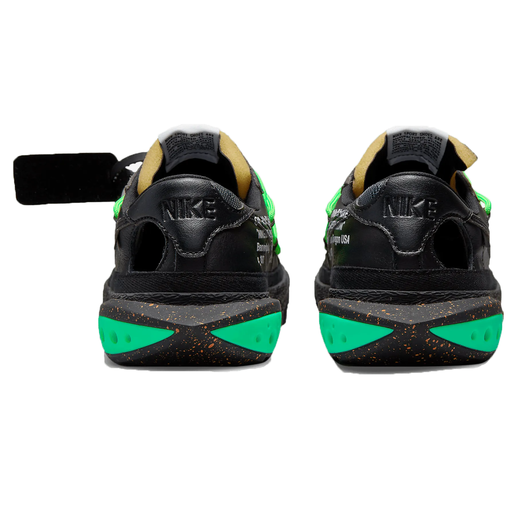 Off-White x Nike Blazer Low 'Black Electro Green' X Sacai series