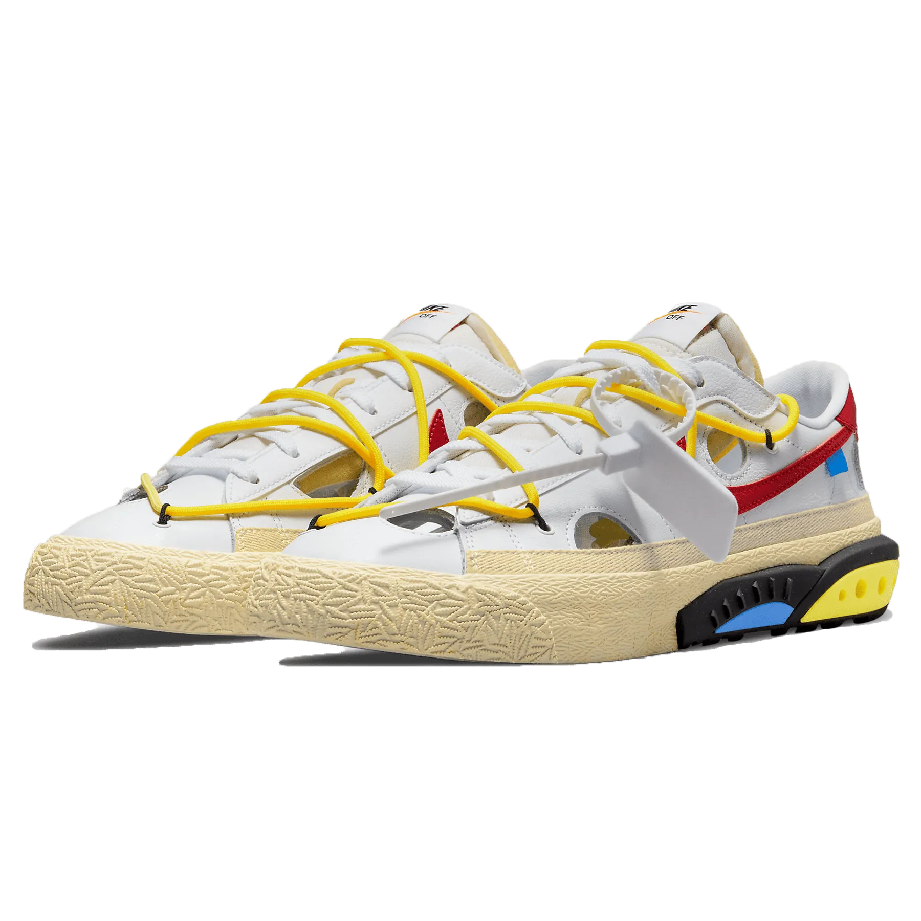 Off-White x Nike Blazer Low 'White University Red' X Sacai series