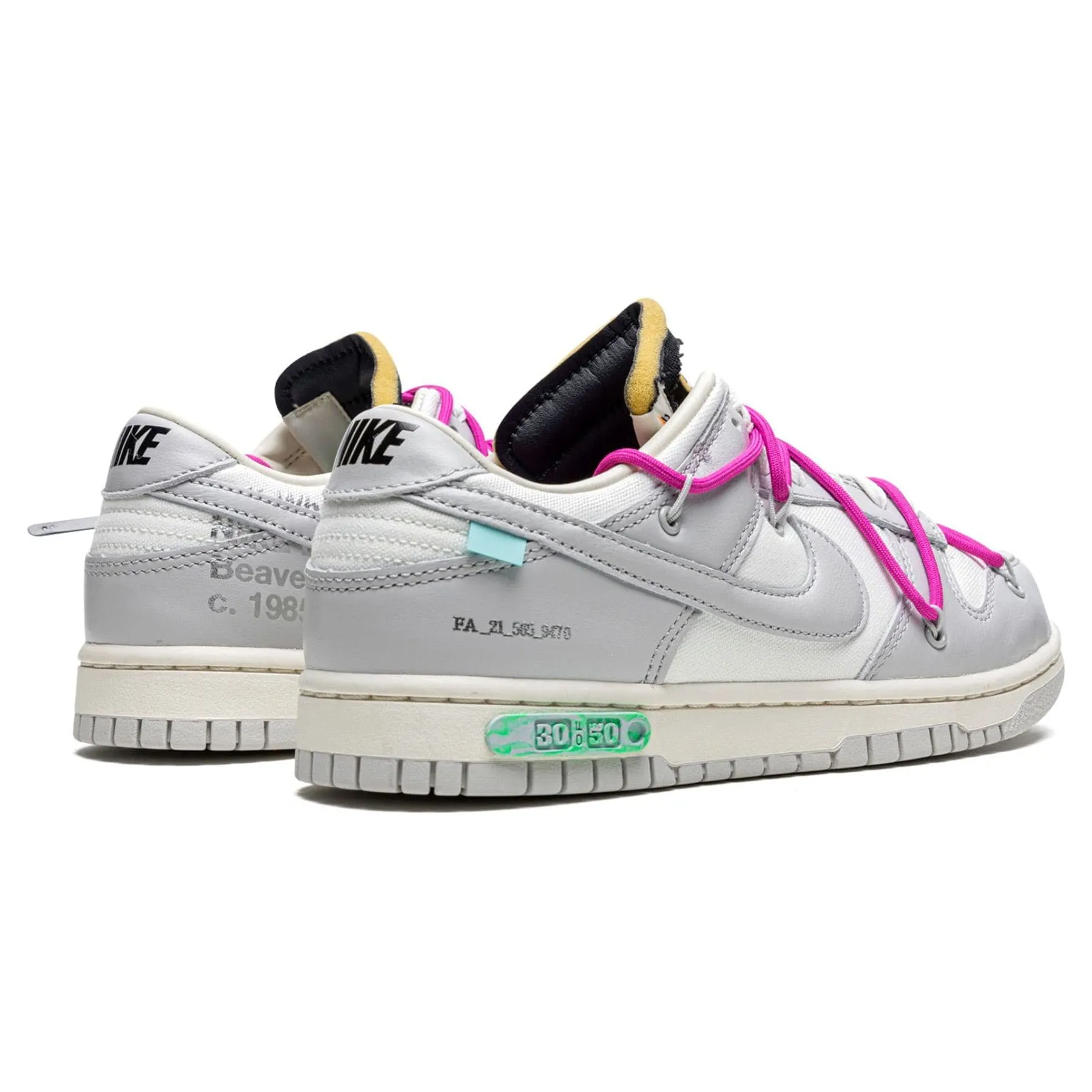 Off-White x Nike Dunk Low 'Lot 30 of 50' X Sacai series