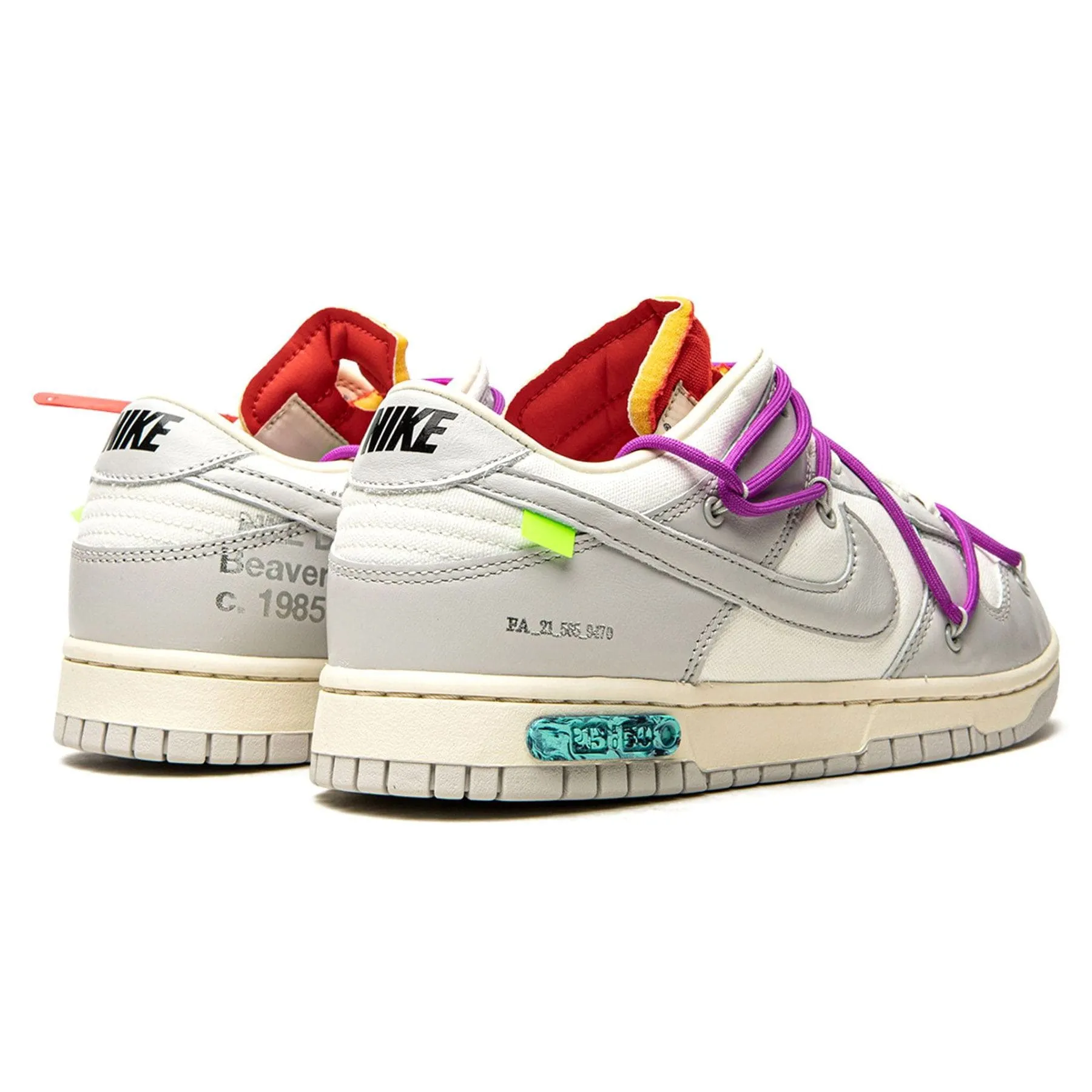 Off-White x Nike Dunk Low 'Lot 45 of 50' X Sacai series