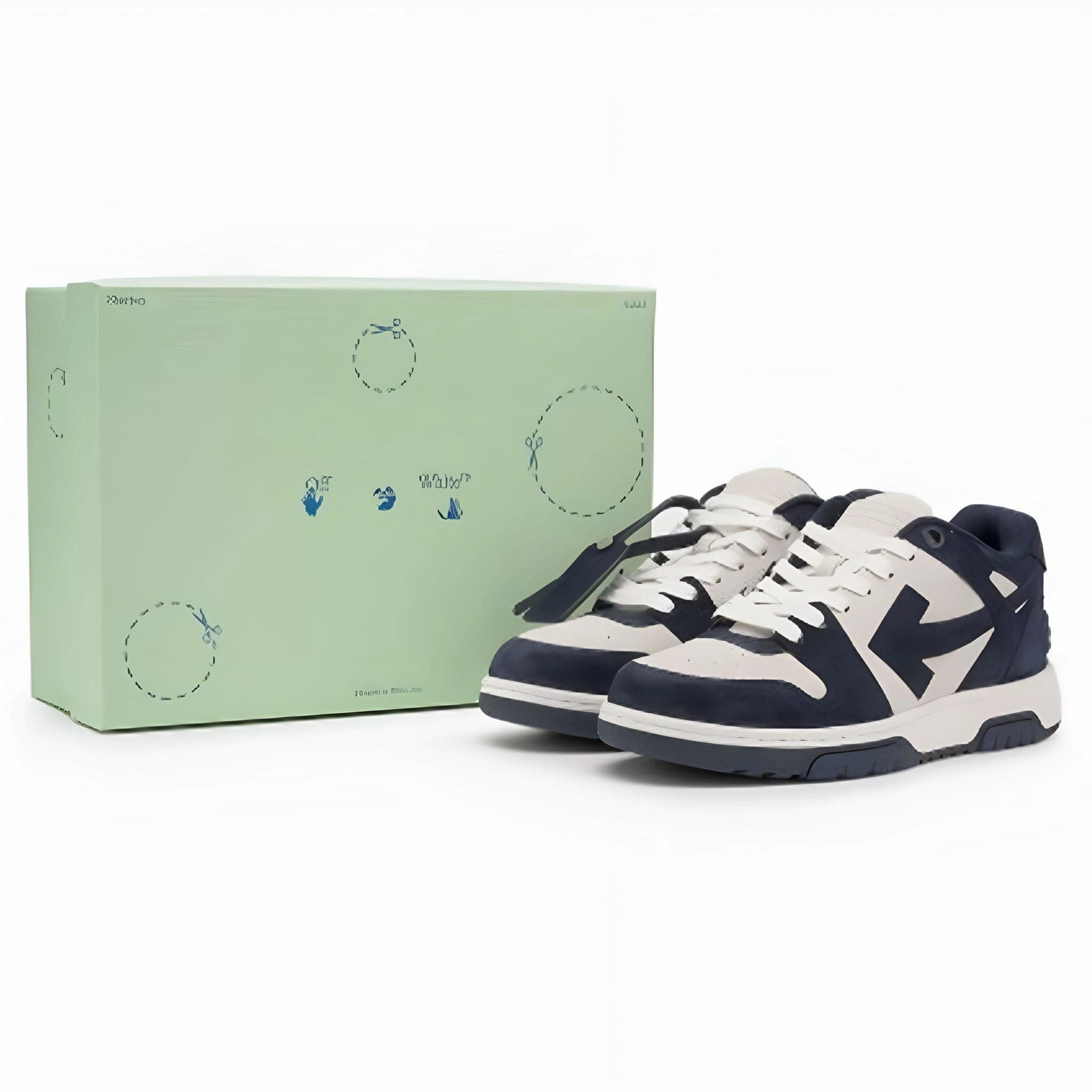 Off-White Out of Office 'White Navy Blue' Off White Sneakers