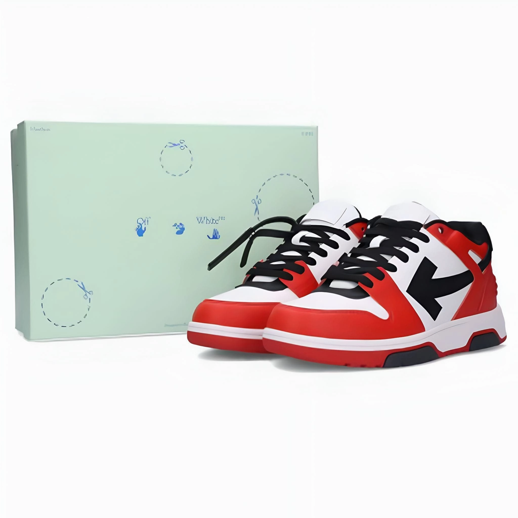 Off-White Out of Office Low 'Red White Black' Off White Sneakers