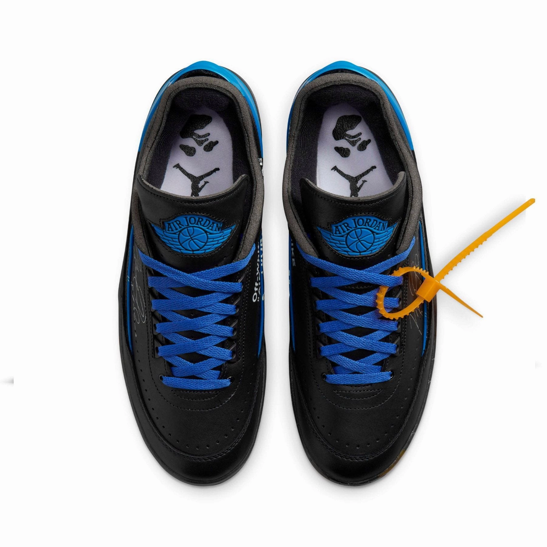 Off-White x Air Jordan 2 Retro Low SP 'Black Varsity Royal' Old-school athletic trainers