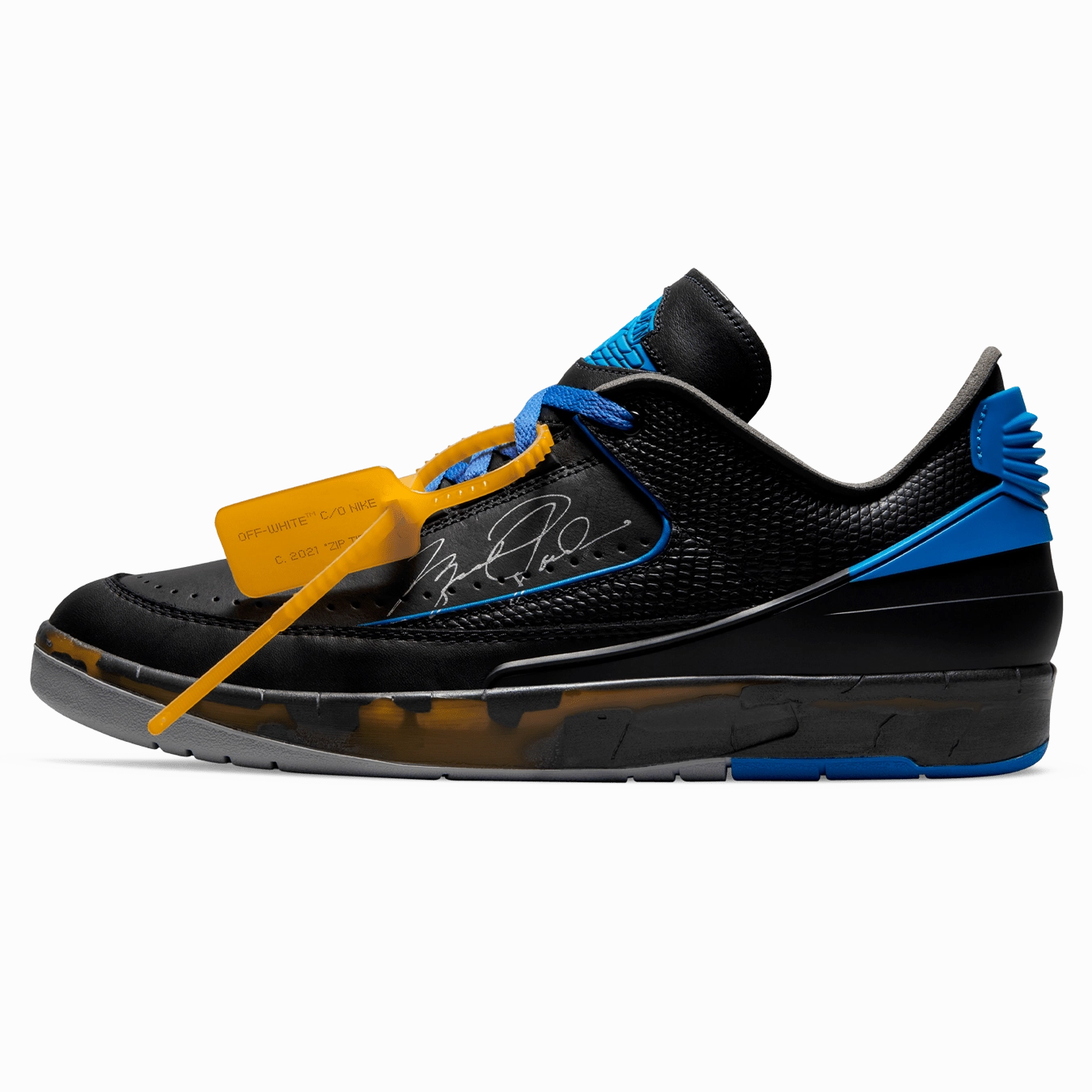 Off-White x Air Jordan 2 Retro Low SP 'Black Varsity Royal' Air Jordan 2 heritage sneakers