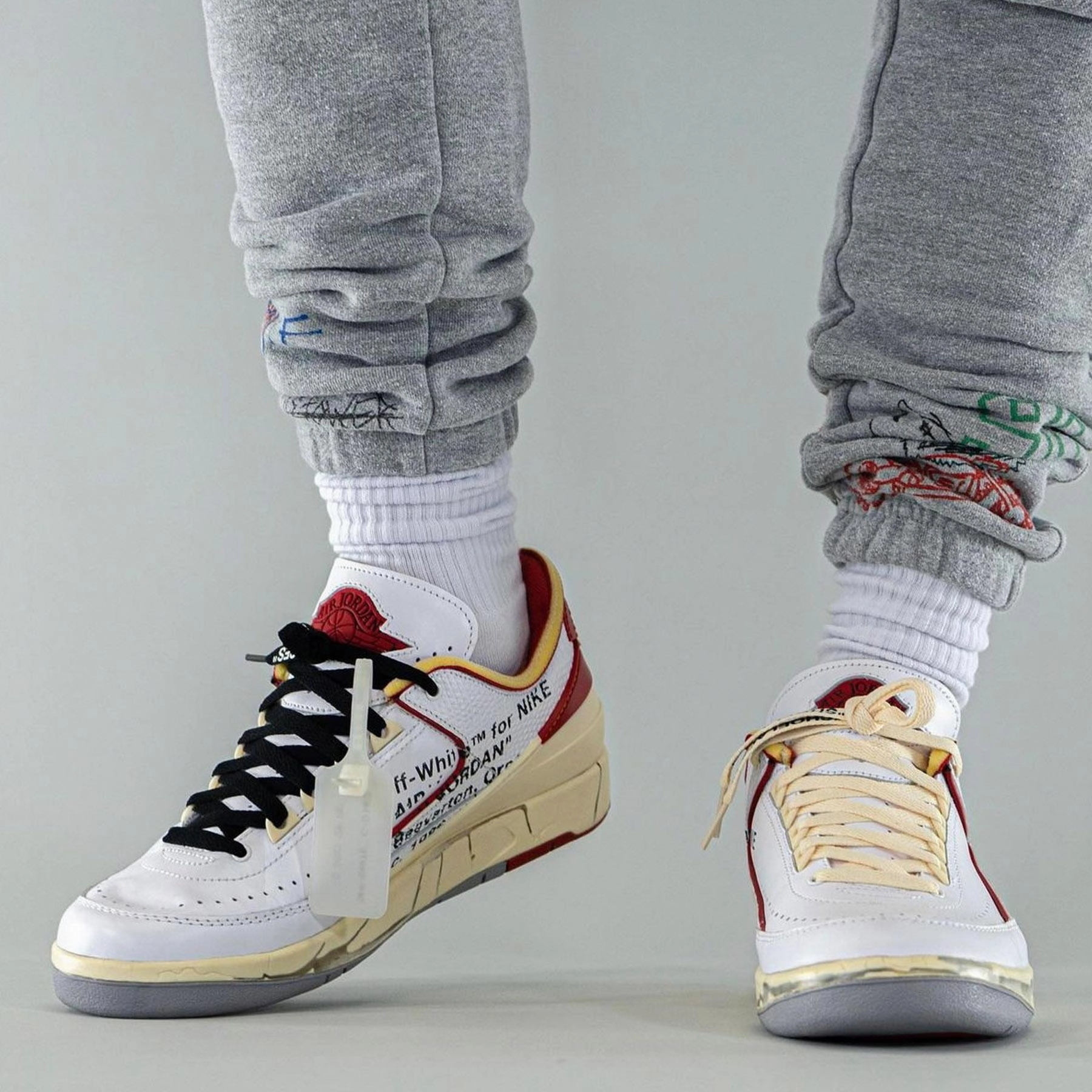 Off-White x Air Jordan 2 Retro Low SP 'White Varsity Red' Off White Sneakers