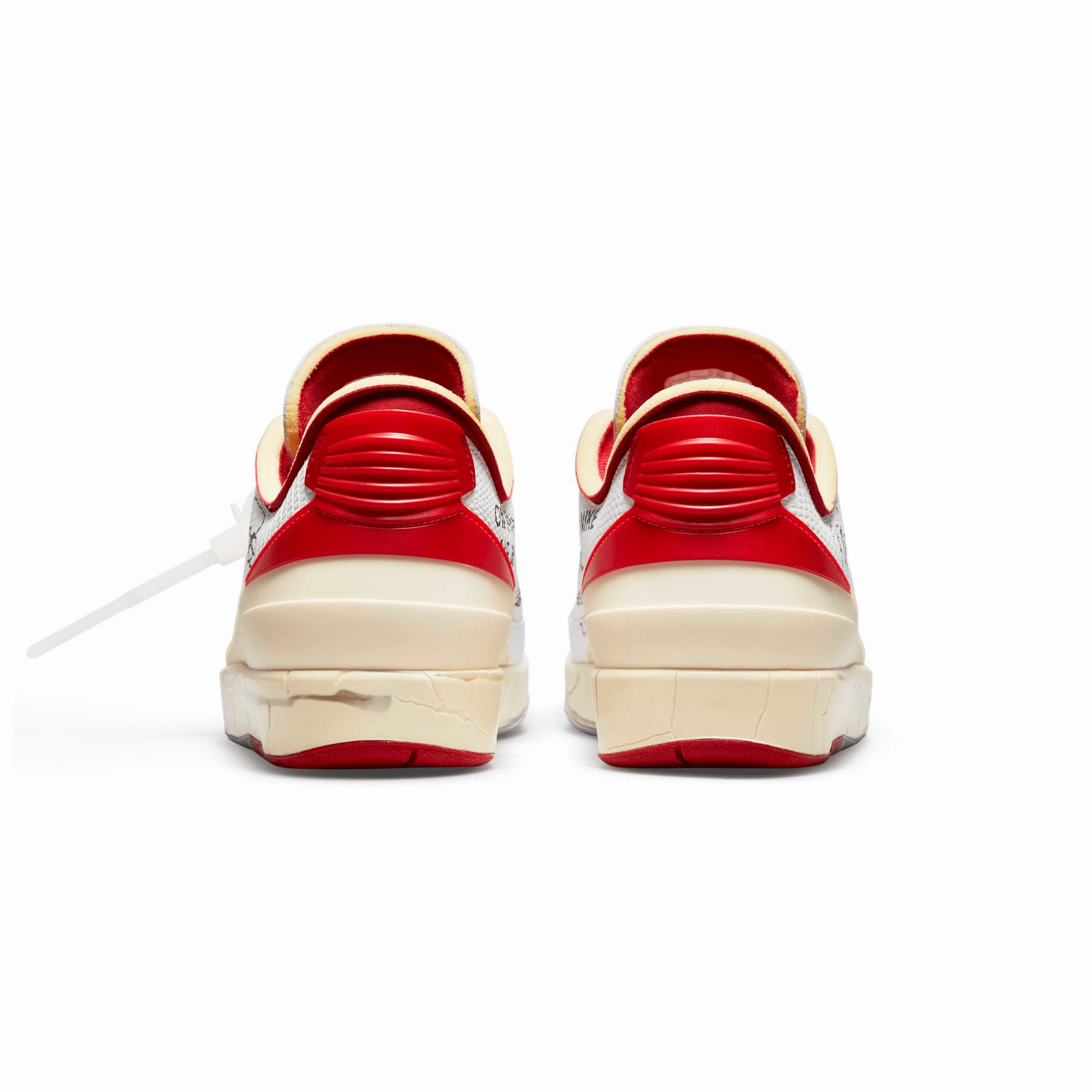 Off-White x Air Jordan 2 Retro Low SP 'White Varsity Red' Old-school athletic trainers