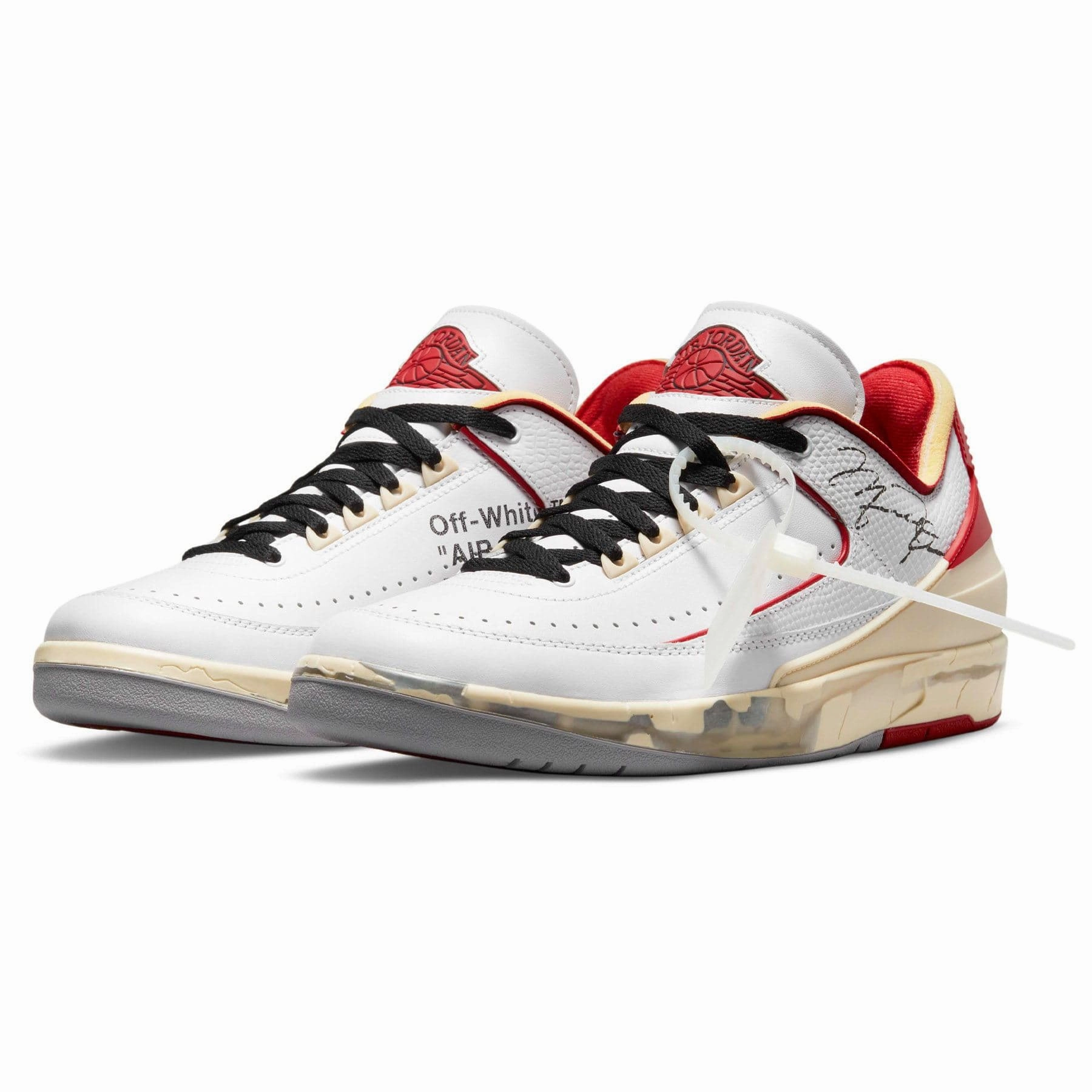 Off-White x Air Jordan 2 Retro Low SP 'White Varsity Red' Old-school athletic trainers