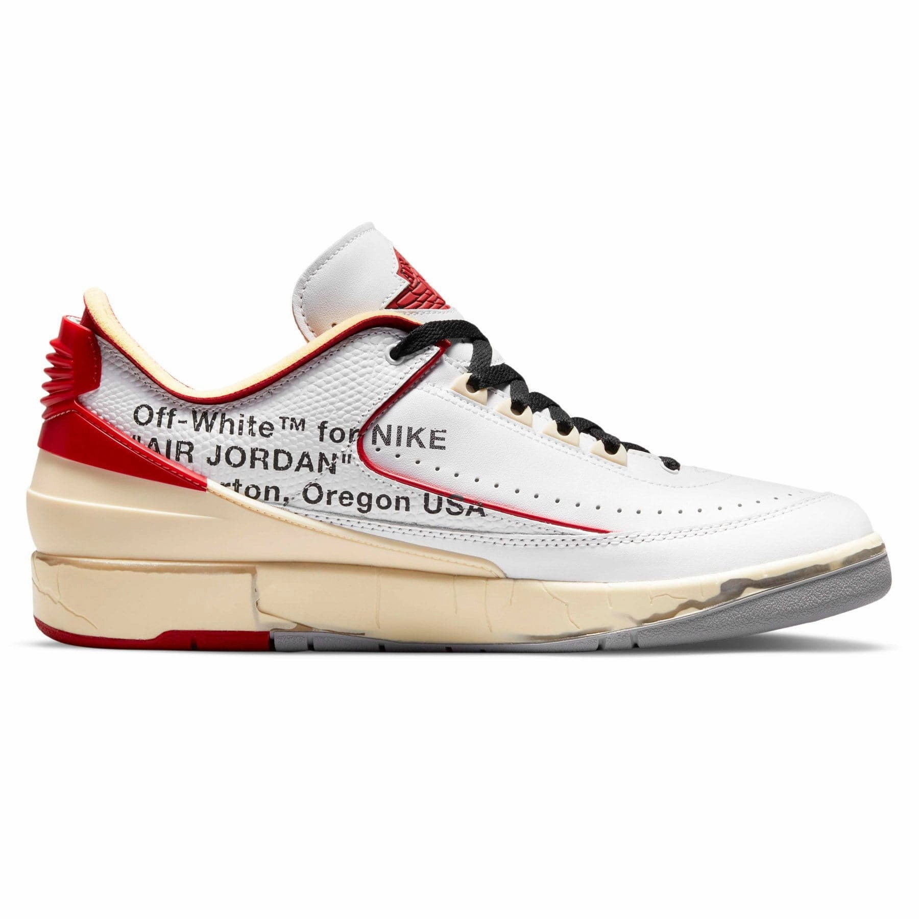Off-White x Air Jordan 2 Retro Low SP 'White Varsity Red' Old-school athletic trainers