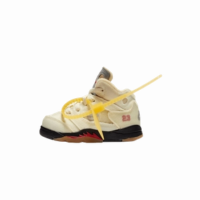 Off-White x Air Jordan 5 Retro SP TD 'Sail' Jordan 5 shoes with premium finish