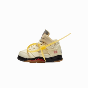 Off-White x Air Jordan 5 Retro SP TD 'Sail' off white branded stylish streetwear sneakers