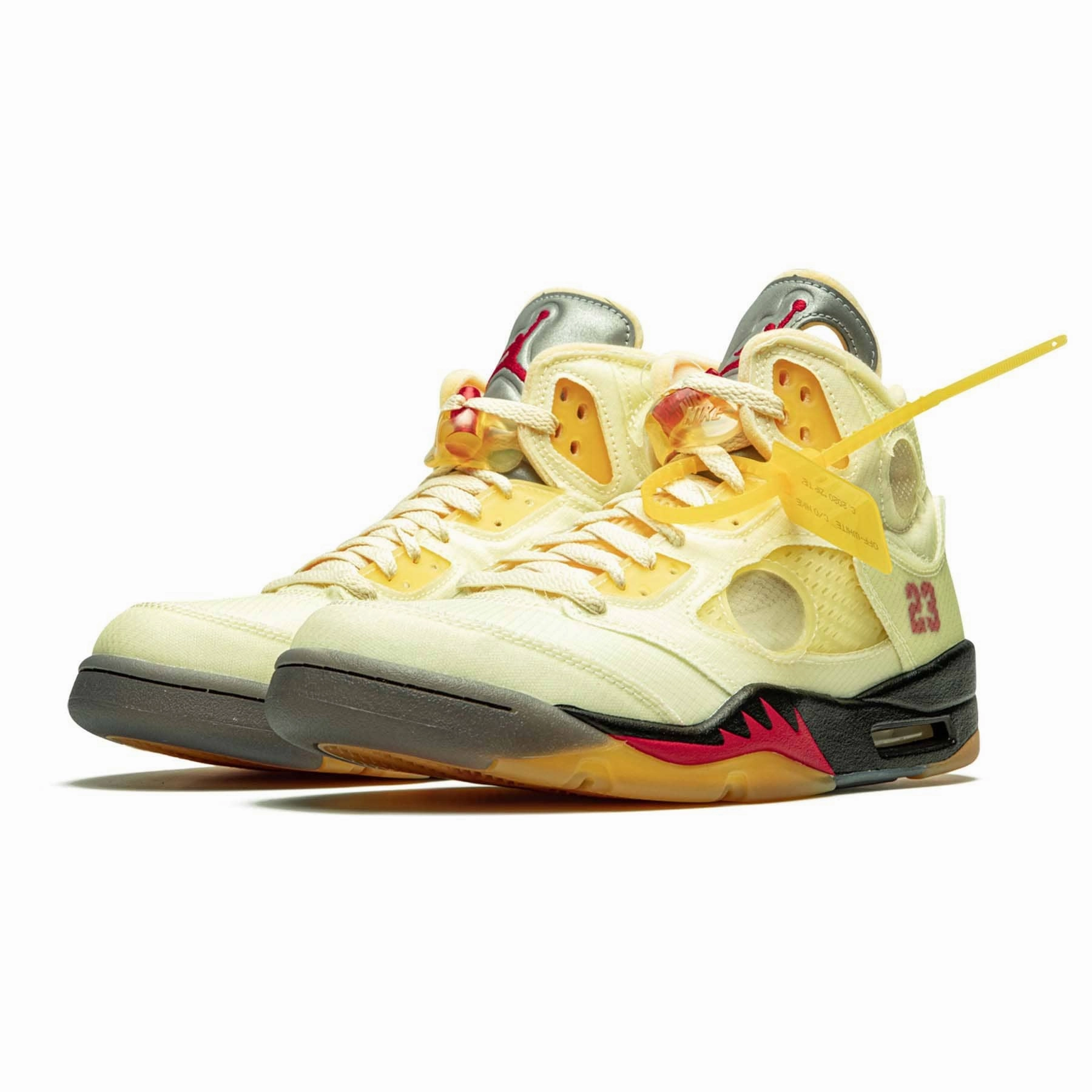 Off-White x Air Jordan 5 SP 'Sail' Cushioned active lifestyle kicks