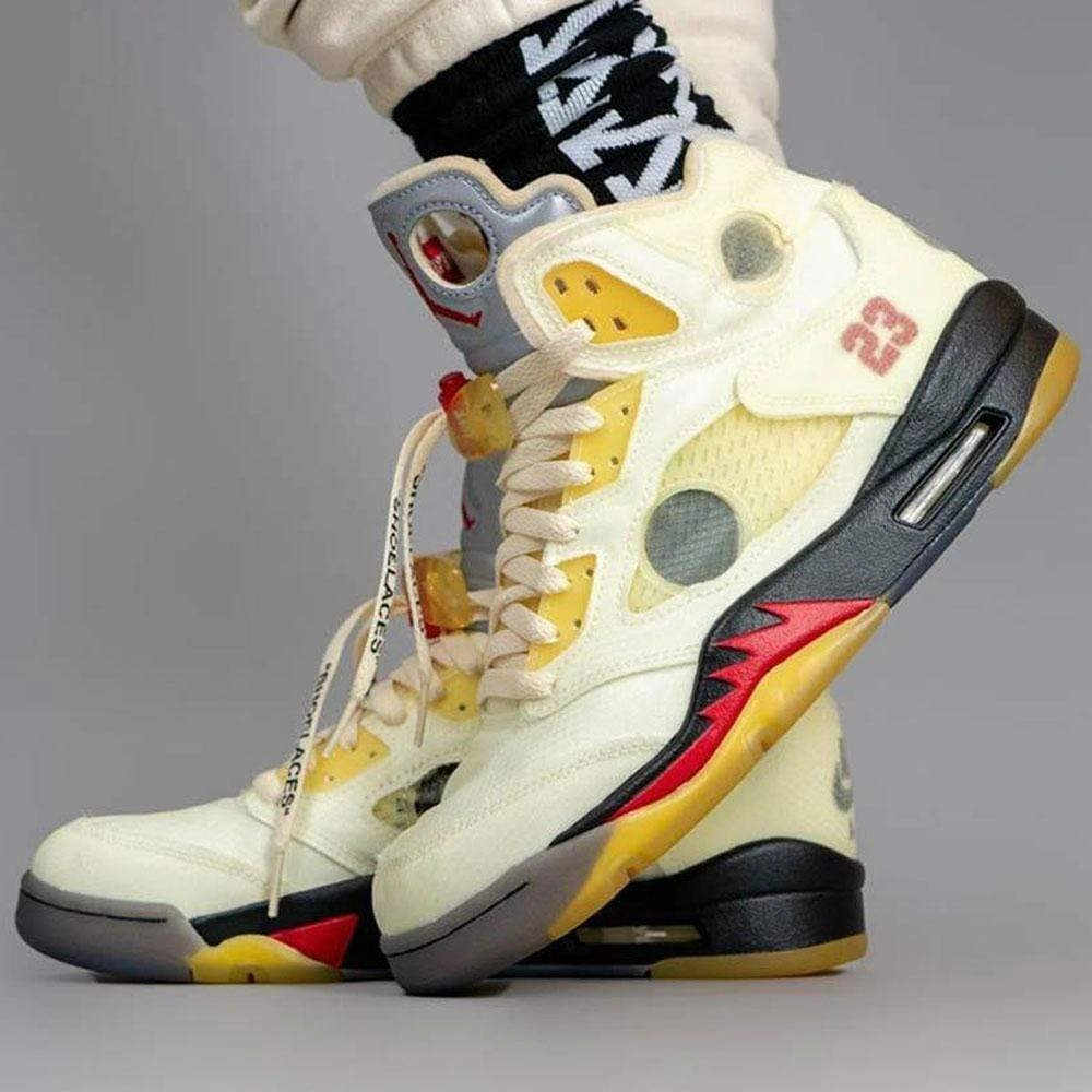 Off-White x Air Jordan 5 SP 'Sail' Off White Sneakers