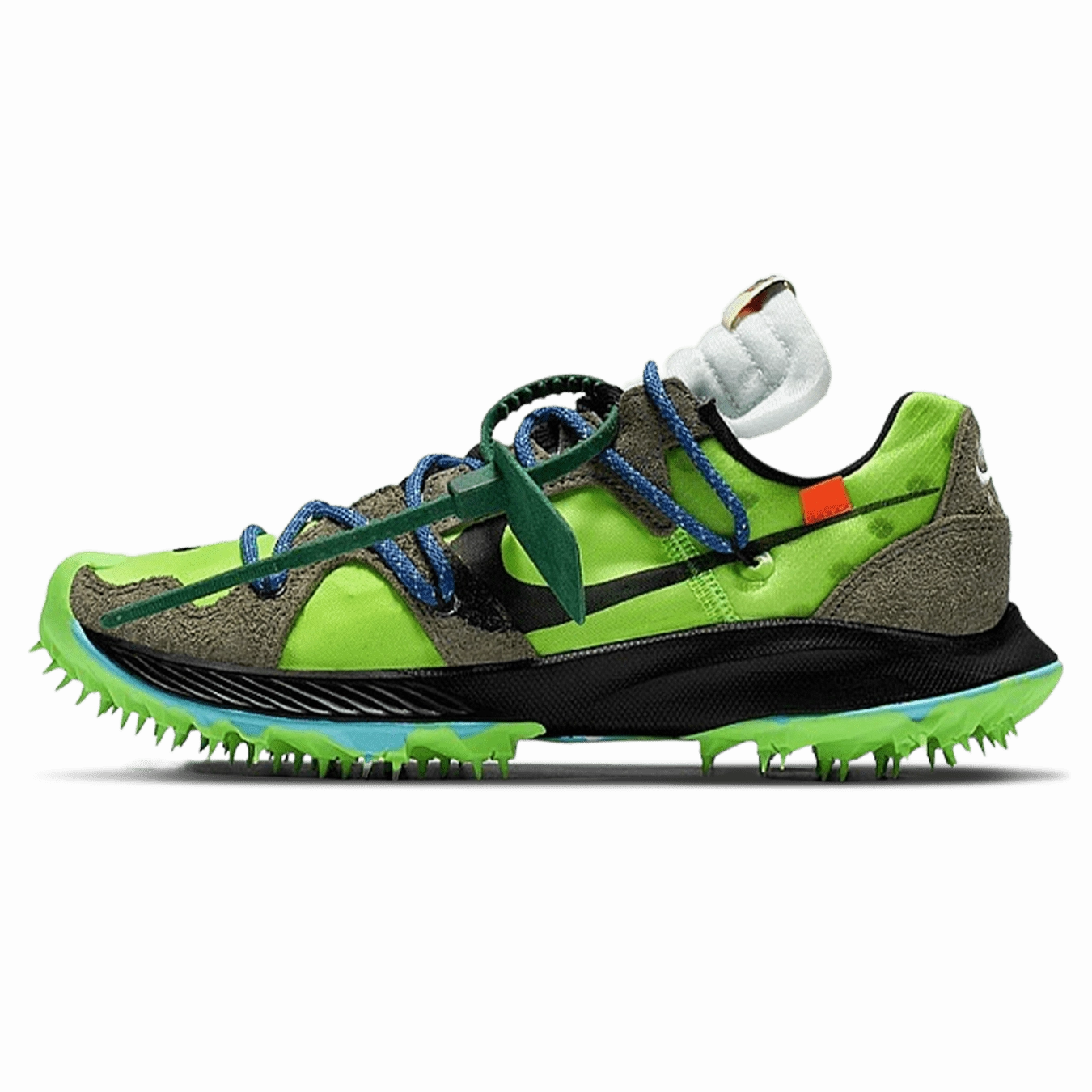 Off-White x Air Zoom Terra Kiger 5 Wmns 'Athlete in Progress - Electric Green' off white branded stylish streetwear sneakers