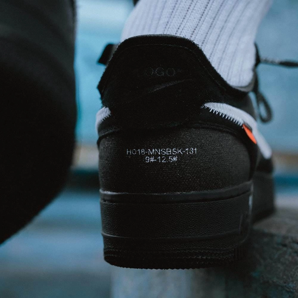 Off-White x Nike Air Force 1 Black Off White Sneakers