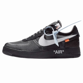Off-White x Nike Air Force 1 Black off white branded stylish streetwear sneakers