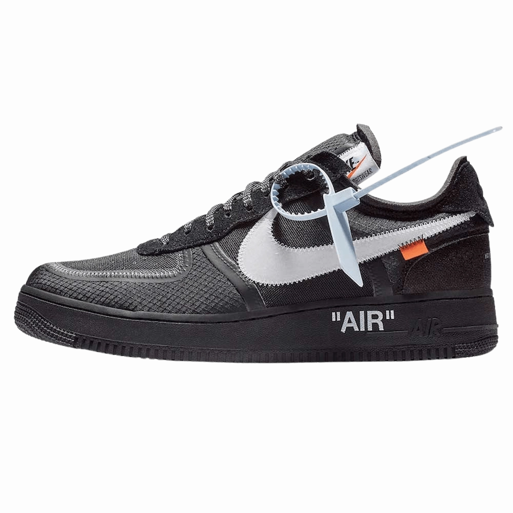 Off-White x Nike Air Force 1 Black off white branded stylish streetwear sneakers
