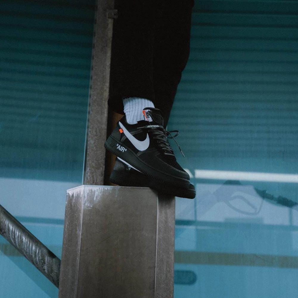 Off-White x Nike Air Force 1 Black Off White Sneakers