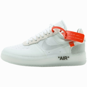Off-White X Nike Air Force 1 Low - White off white branded stylish streetwear sneakers