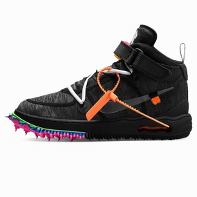 Off-White x Nike Air Force 1 Mid 'Black' off white branded stylish streetwear sneakers