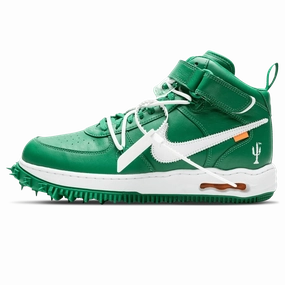 Off-White x Nike Air Force 1 Mid 'Pine Green' off white branded stylish streetwear sneakers