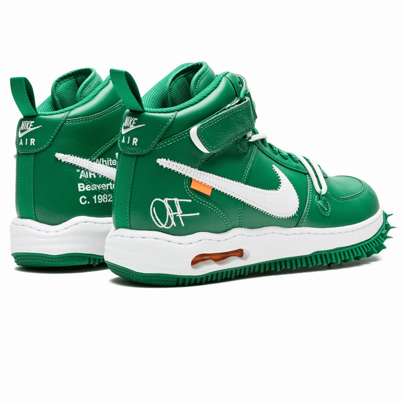 Off-White x Nike Air Force 1 Mid 'Pine Green' Off White Sneakers