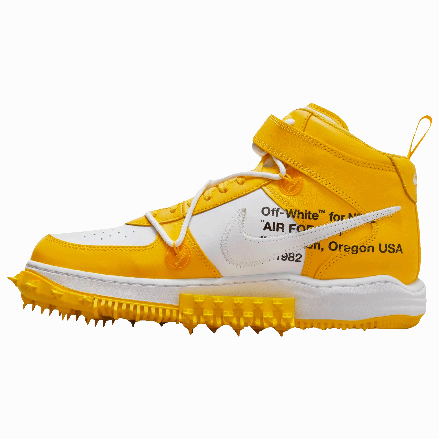 Off-White x Nike Air Force 1 Mid 'Varsity Maize' Off White Sneakers