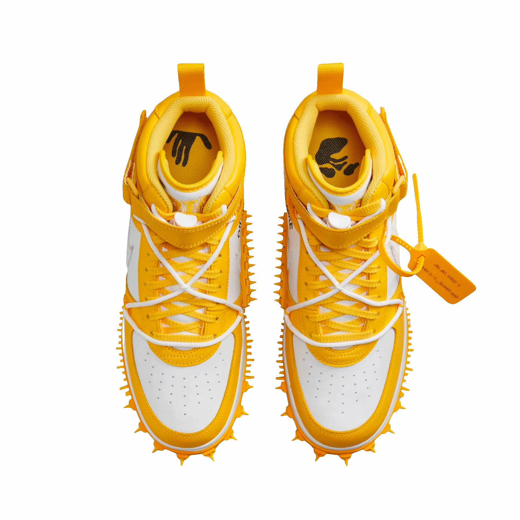 Off-White x Nike Air Force 1 Mid 'Varsity Maize' Off White Sneakers