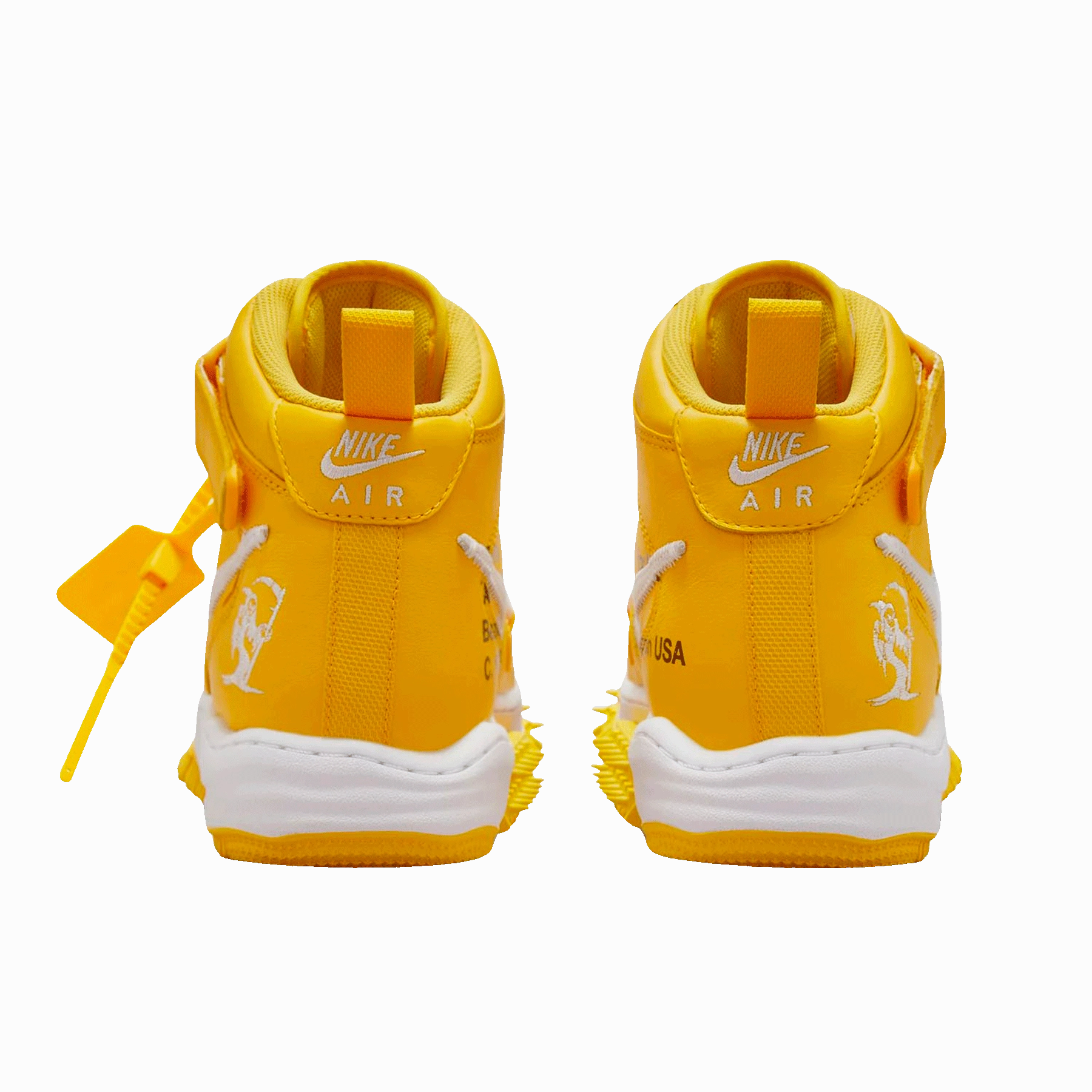 Off-White x Nike Air Force 1 Mid 'Varsity Maize' Off White Sneakers