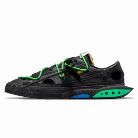 Off-White x Nike Blazer Low 'Black Electro Green' off white branded stylish streetwear sneakers